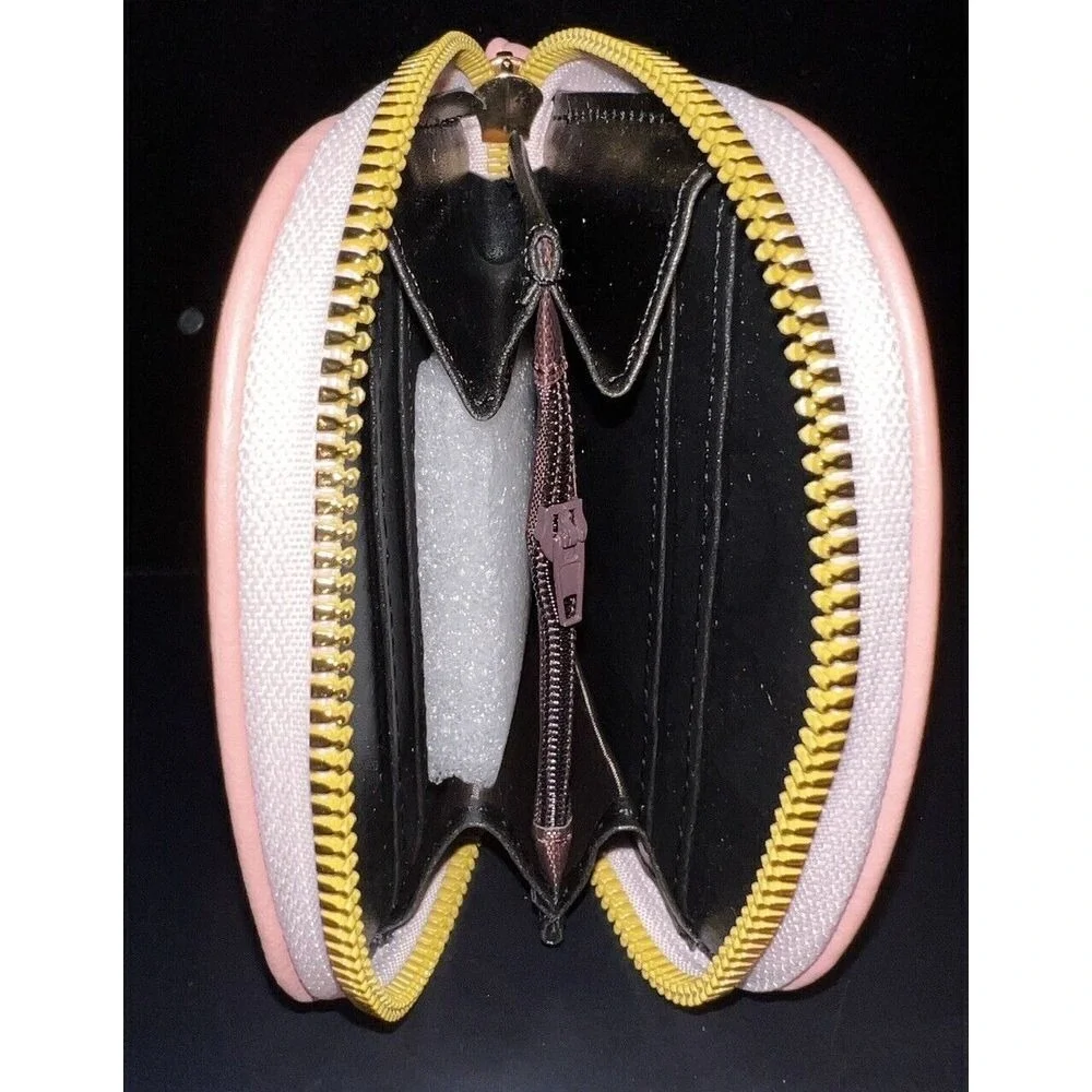 Cute Black Tuxedo‎ Cat small Zip Pink Wallet Bag NWT